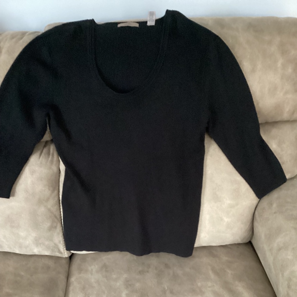 I.E. 1x Black scoop neck ribbed sweater NWOT